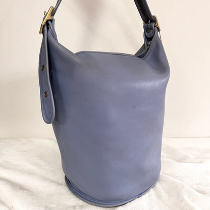 Vintage Coach 9085 Periwinkle Leather Duffle Sac Shoulder Bag - No Fees, US Only