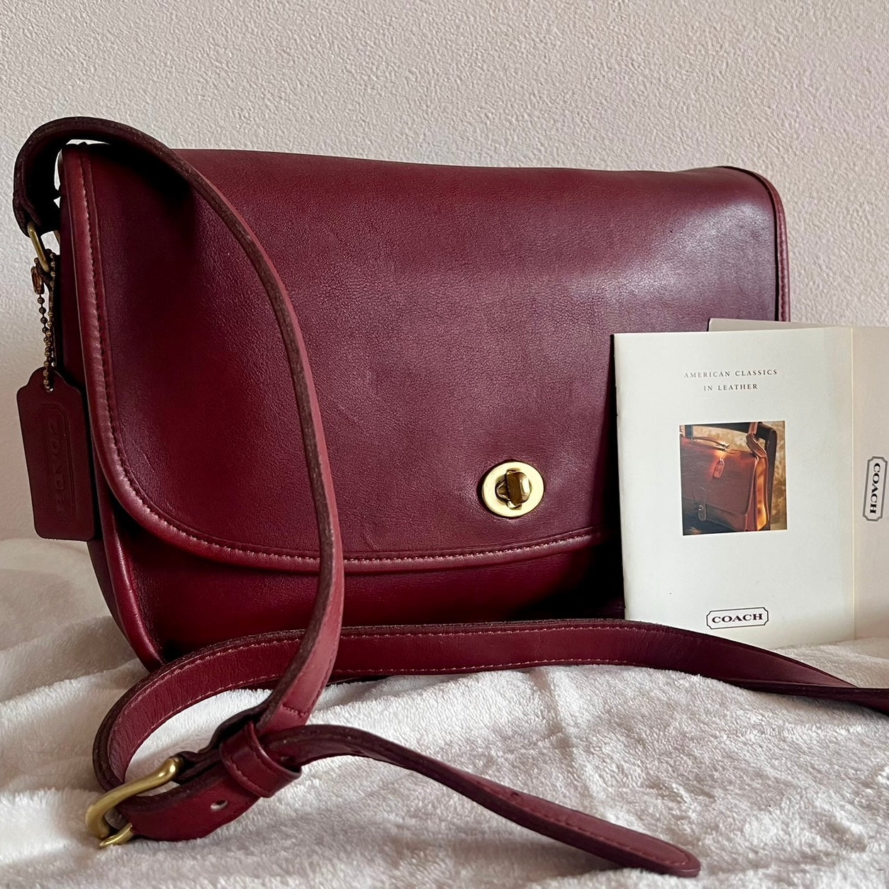 VTG Coach 9790 Rare Burgundy Leather City Crossbody Bag USA – No Fees US Only