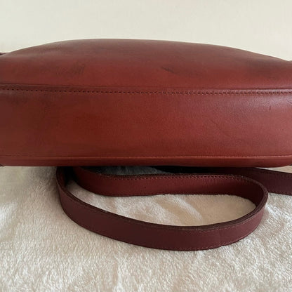 RARE Vintage Coach Court Bag 9870 Burgundy Leather Made In USA No Fees US Only