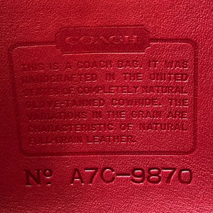 RARE Vintage Coach  Court Bag 9870 RED Leather Made In USA No Fees US Only