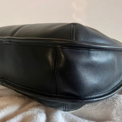 Vintage Coach 9033 Ergo Black Leather Shoulder Handbag Made in USA VGUC