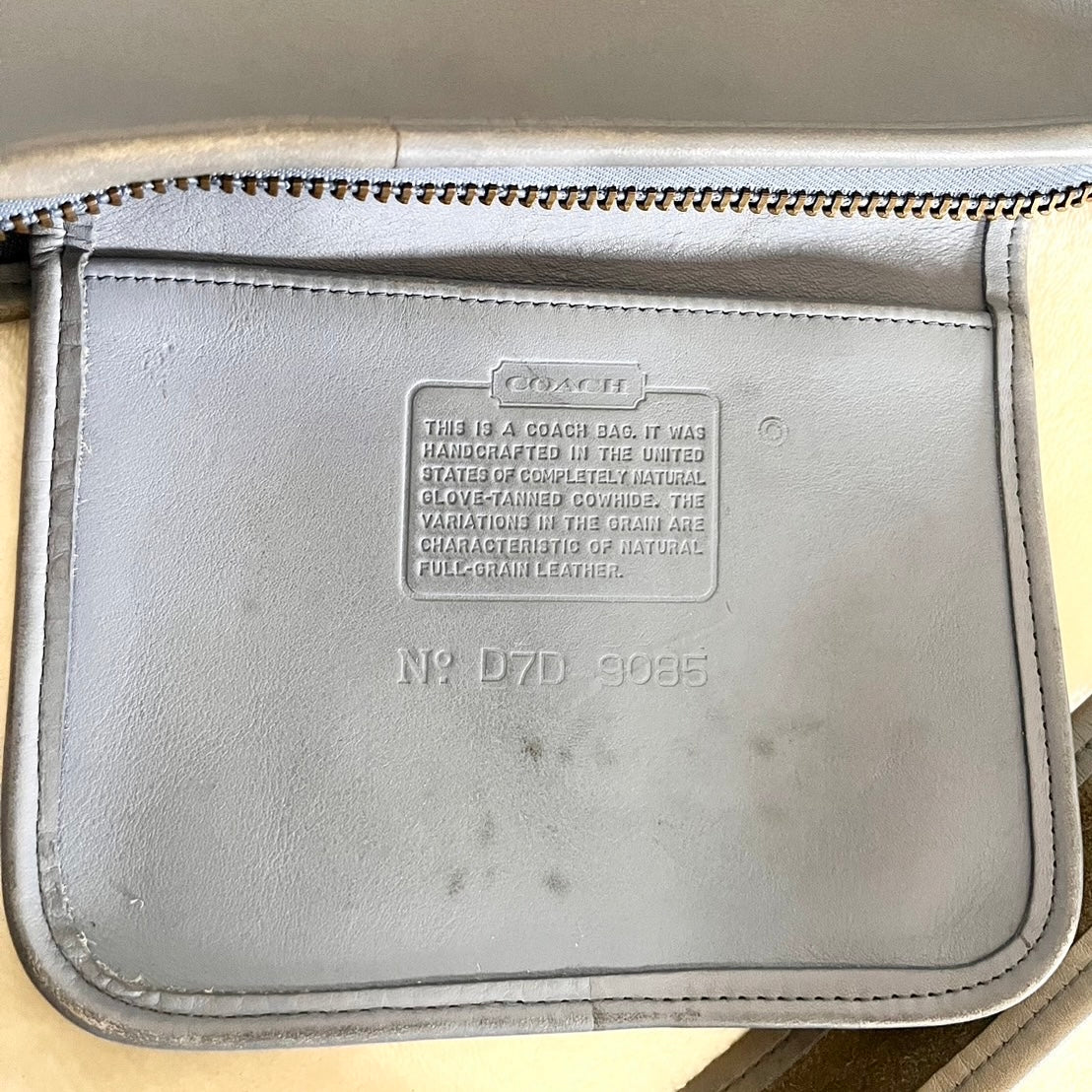 Vintage Coach 9085 Periwinkle Leather Duffle Sac Shoulder Bag - No Fees, US Only