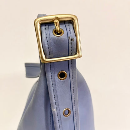 Vintage Coach 9085 Periwinkle Leather Duffle Sac Shoulder Bag - No Fees, US Only