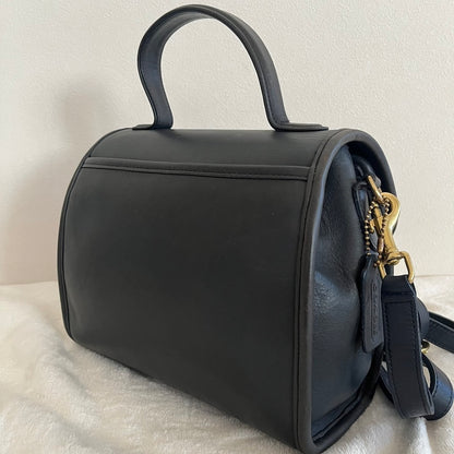 VTG Coach 9977 Navy Blue Manor Crossbody Shoulder Satchel Bag–No Extra Fees US Only