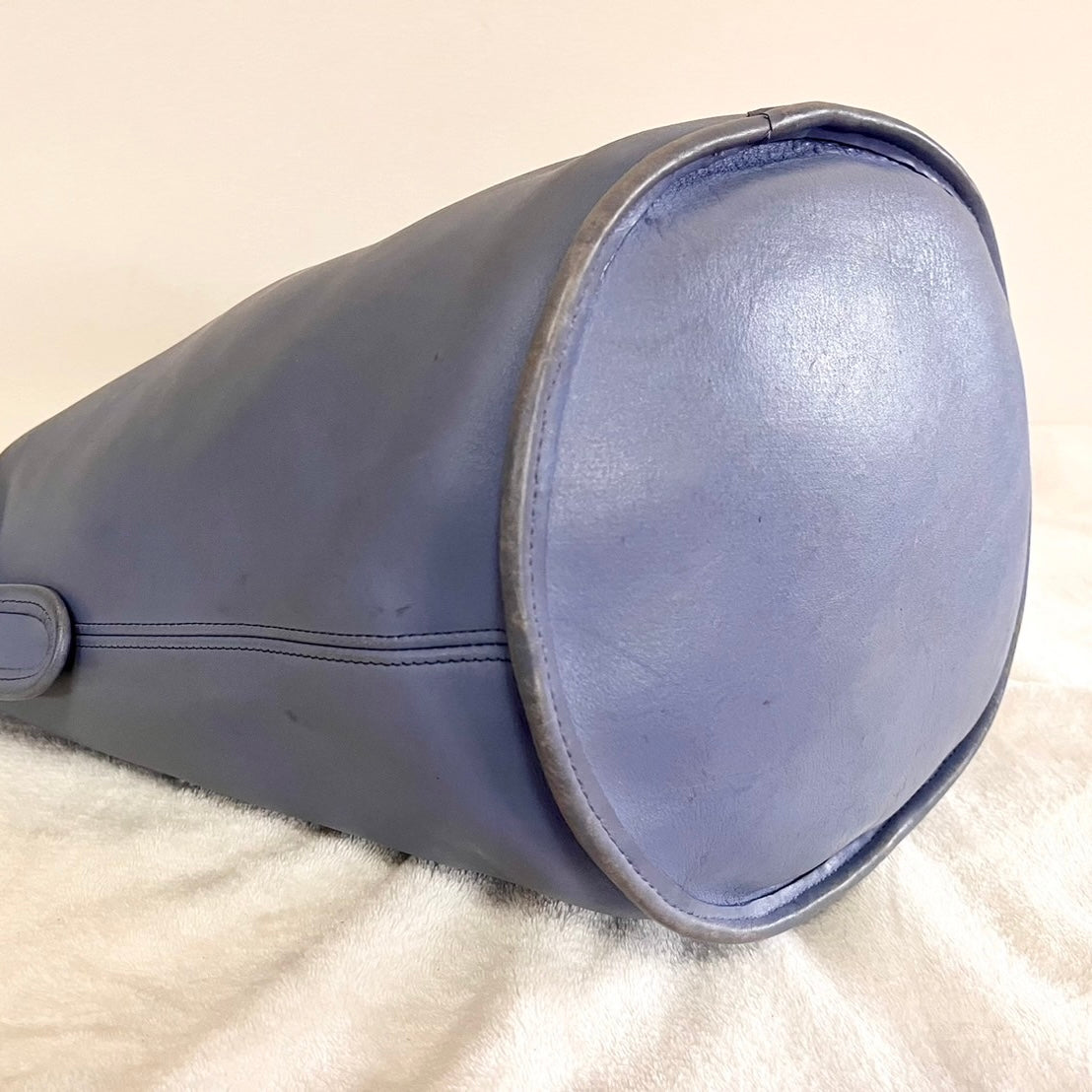 Vintage Coach 9085 Periwinkle Leather Duffle Sac Shoulder Bag - No Fees, US Only