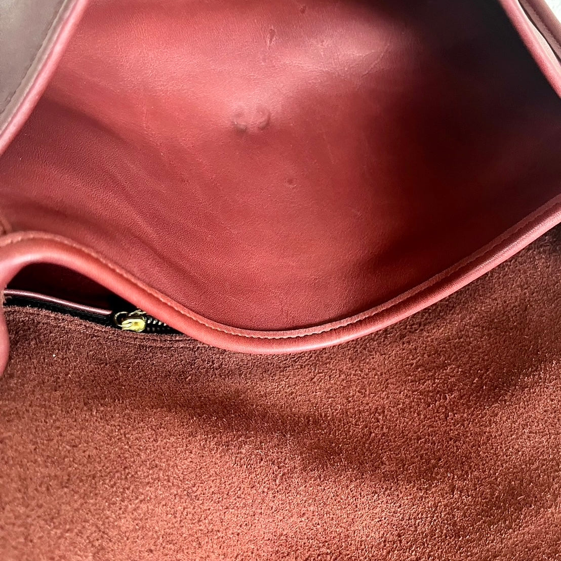 VTG Coach 9790 Rare Burgundy Leather City Crossbody Bag USA – No Fees US Only