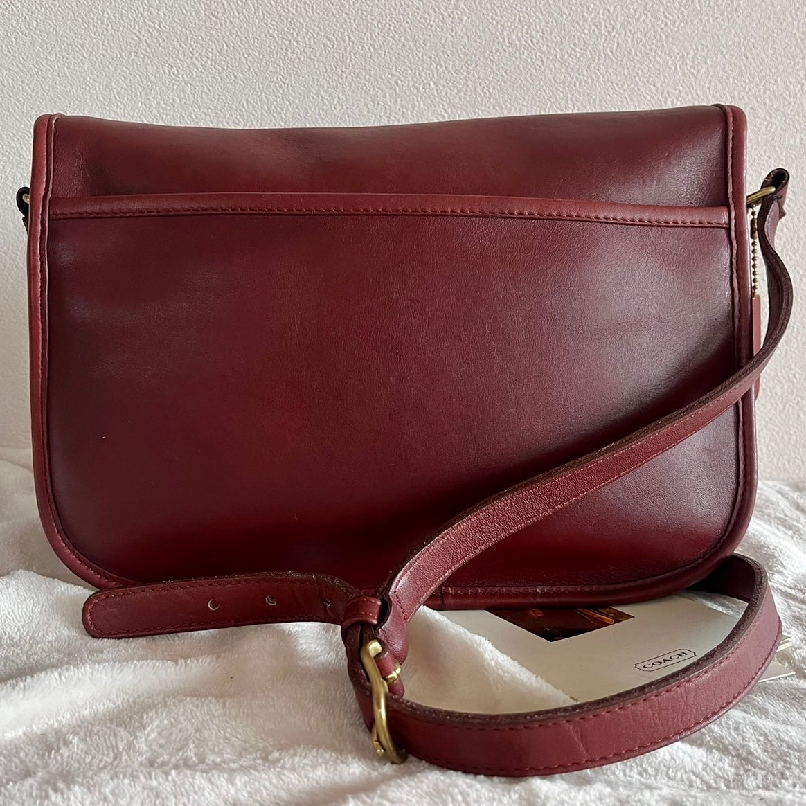 VTG Coach 9790 Rare Burgundy Leather City Crossbody Bag USA – No Fees US Only