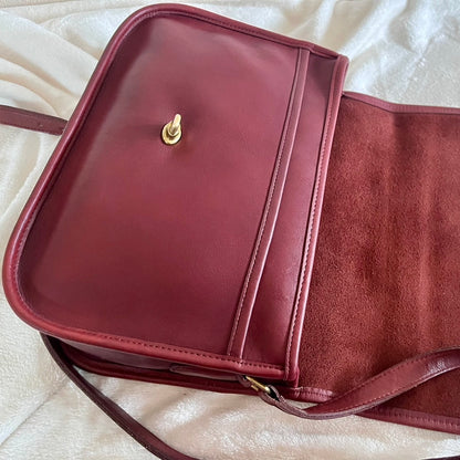 VTG Coach 9790 Rare Burgundy Leather City Crossbody Bag USA – No Fees US Only