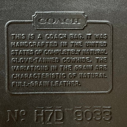 Vintage Coach 9033 Ergo Black Leather Shoulder Handbag Made in USA VGUC