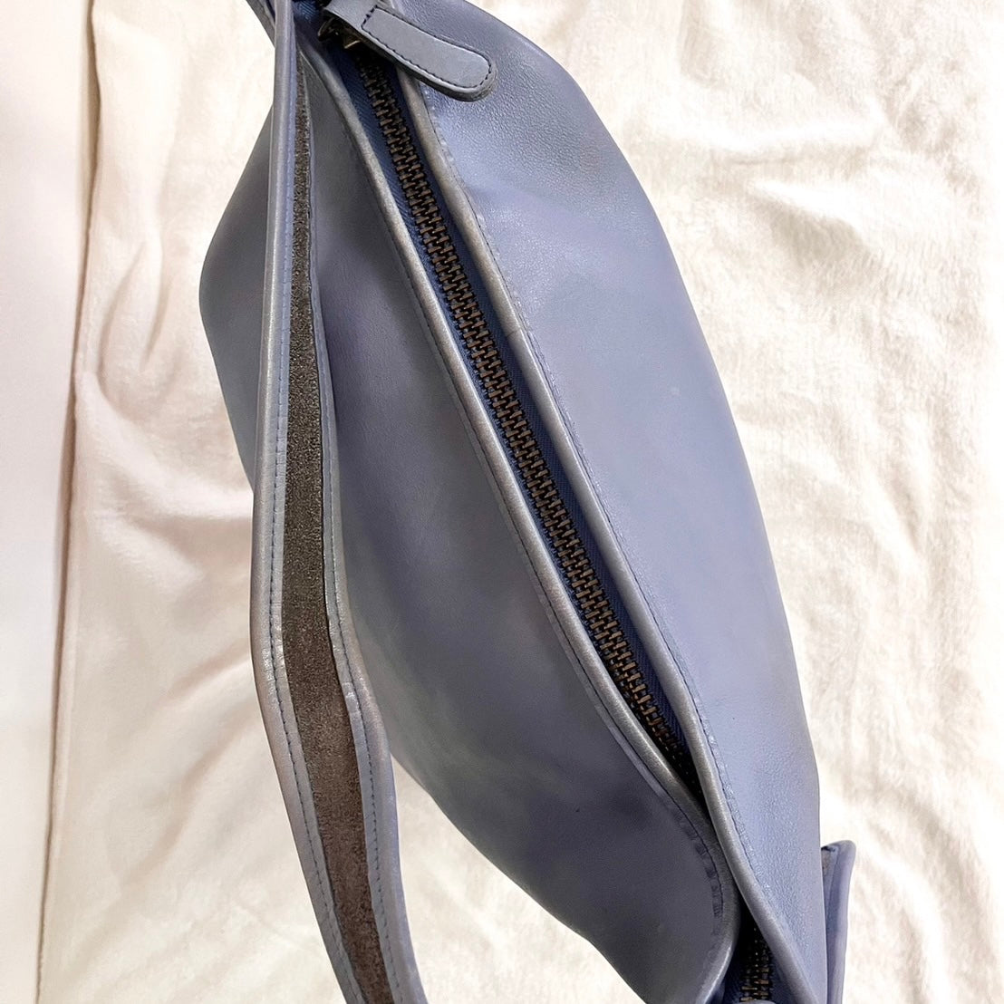 Vintage Coach 9085 Periwinkle Leather Duffle Sac Shoulder Bag - No Fees, US Only