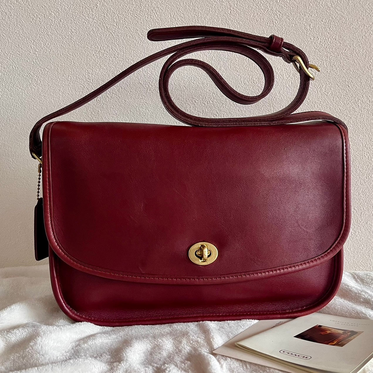 VTG Coach 9790 Rare Burgundy Leather City Crossbody Bag USA – No Fees US Only