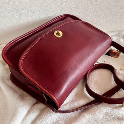 VTG Coach 9790 Rare Burgundy Leather City Crossbody Bag USA – No Fees US Only