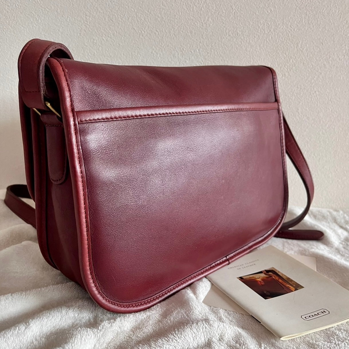 VTG Coach 9790 Rare Burgundy Leather City Crossbody Bag USA – No Fees US Only