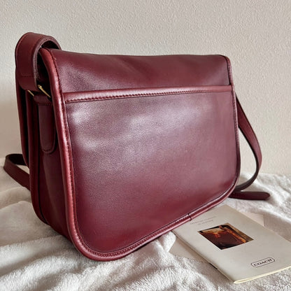 VTG Coach 9790 Rare Burgundy Leather City Crossbody Bag USA – No Fees US Only