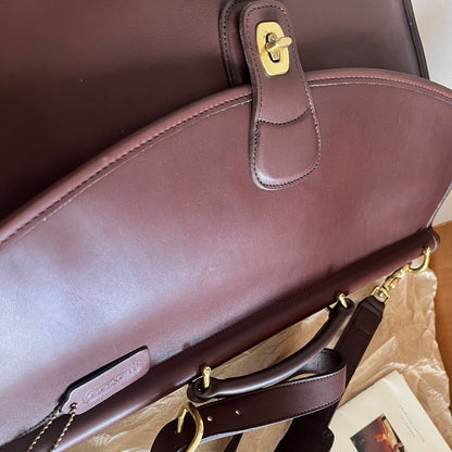 VTG Coach 5266 Pristine Beekman Mahogany Leather Briefcase–No Extra Fees US Only